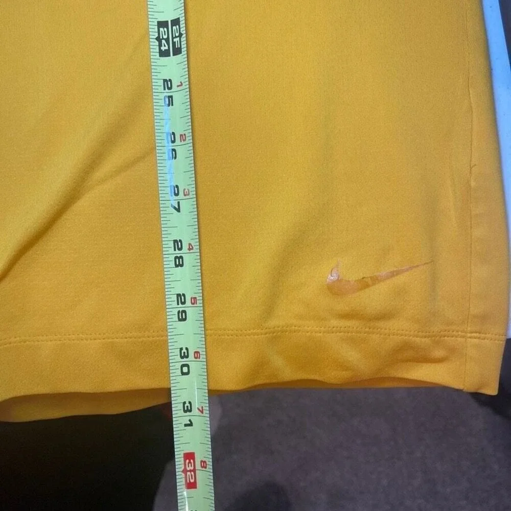 Nike‎ Golf Fit Dry Polo Shirt Mens Yellow Orange Short Sleeve Graphic Back XL